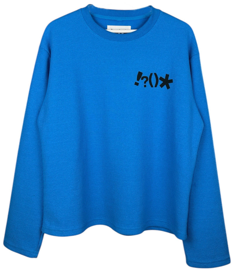 Waffle sweater blue