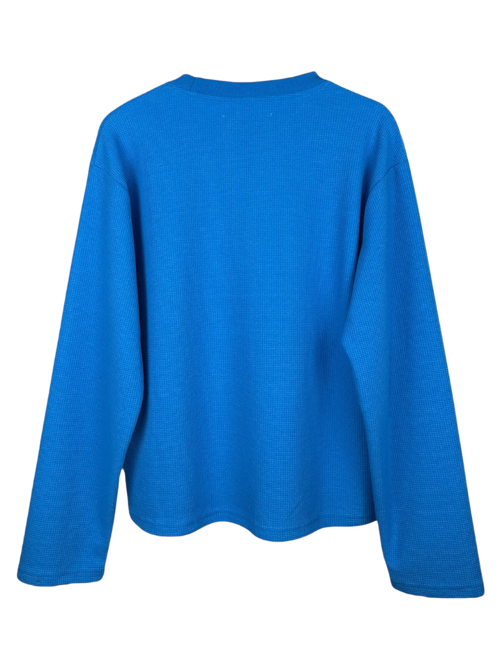 Waffle sweater blue