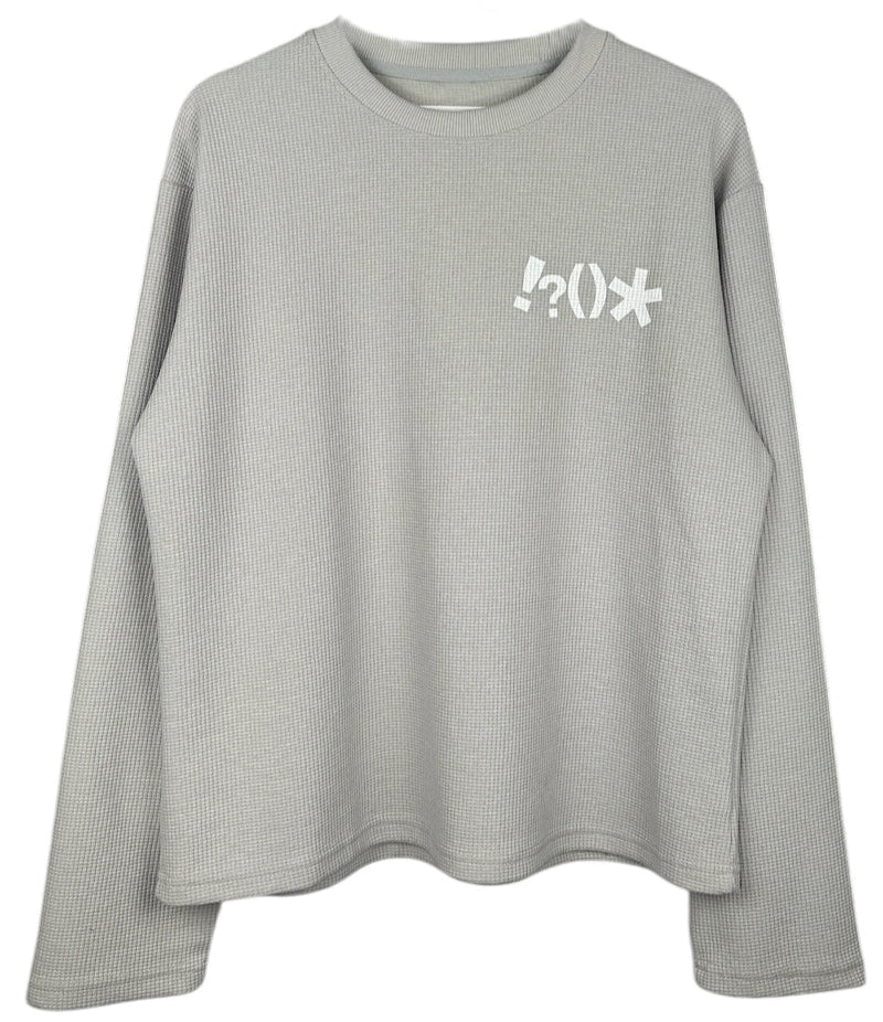 Waffle sweater grey