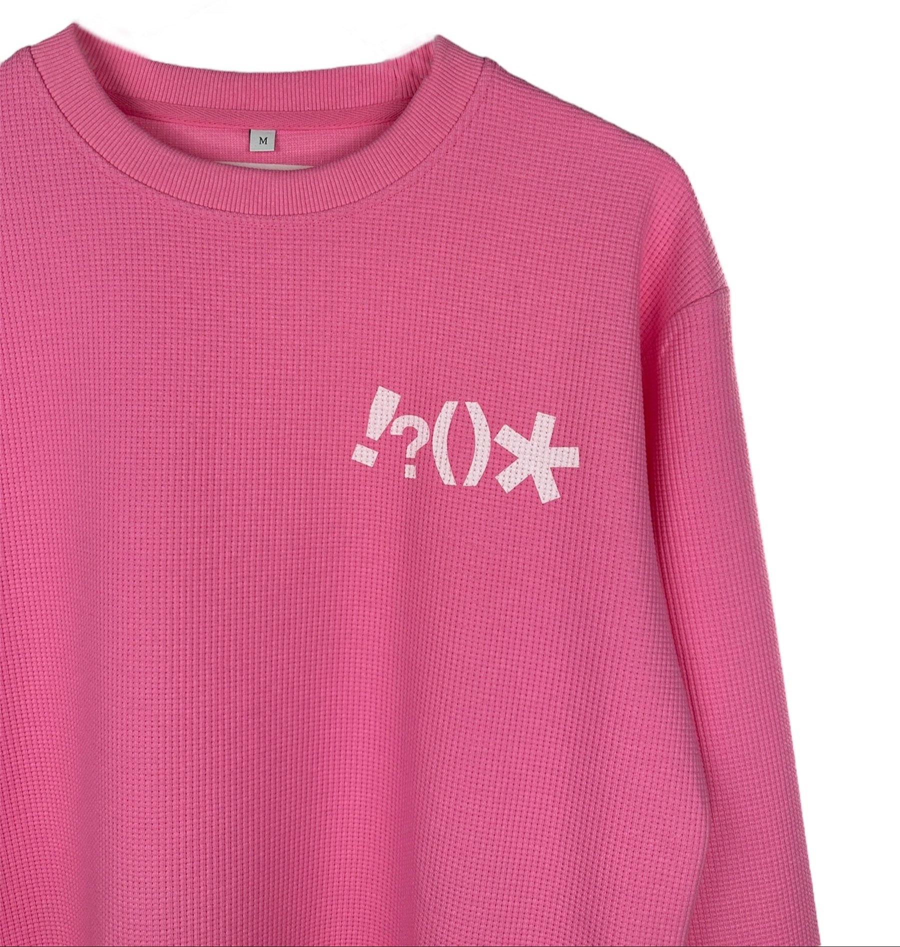 Waffle sweater pink