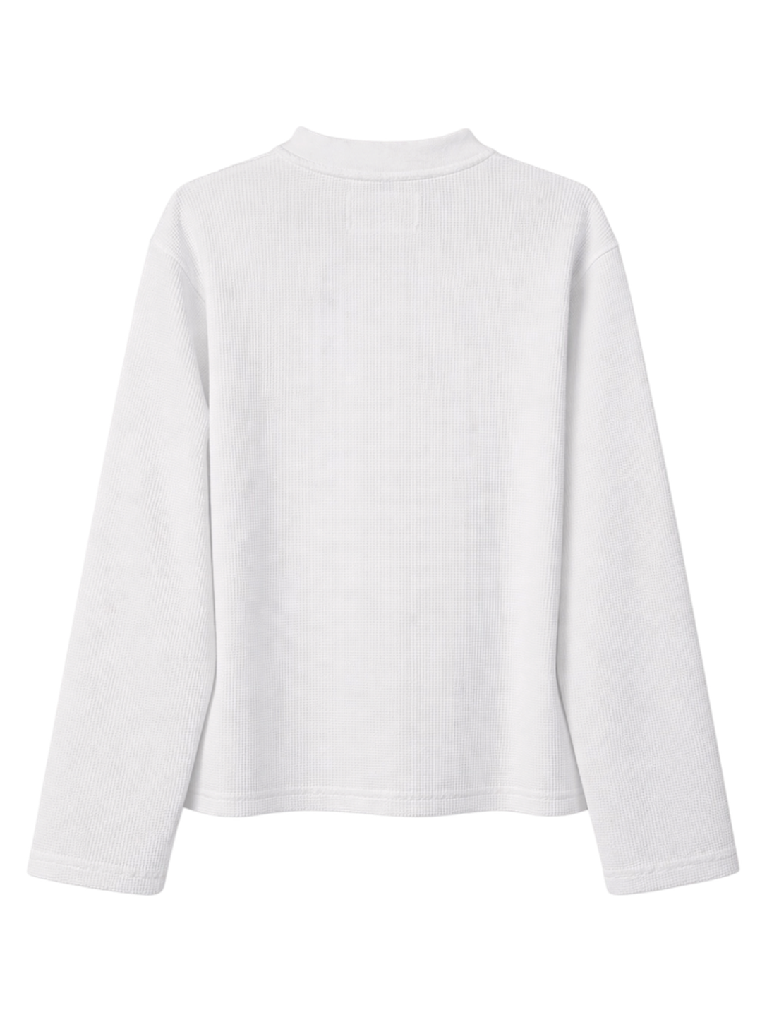 Waffle sweater white