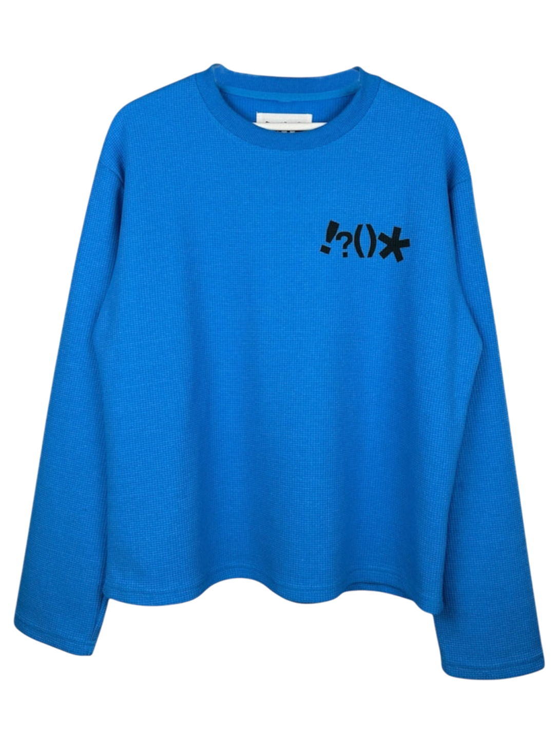 Waffle sweater blue