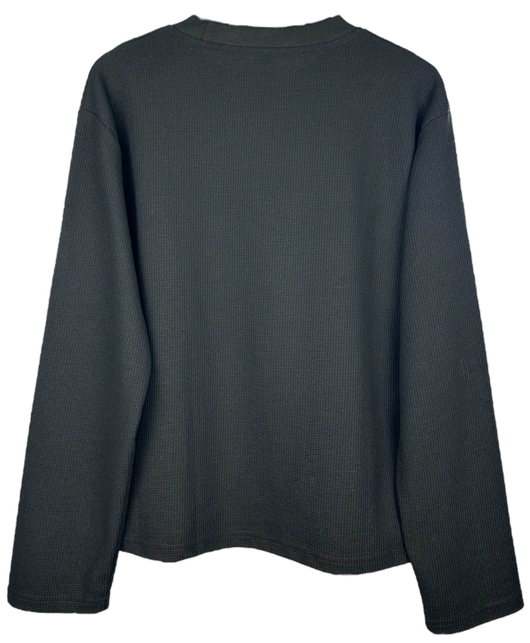 Waffle sweater black