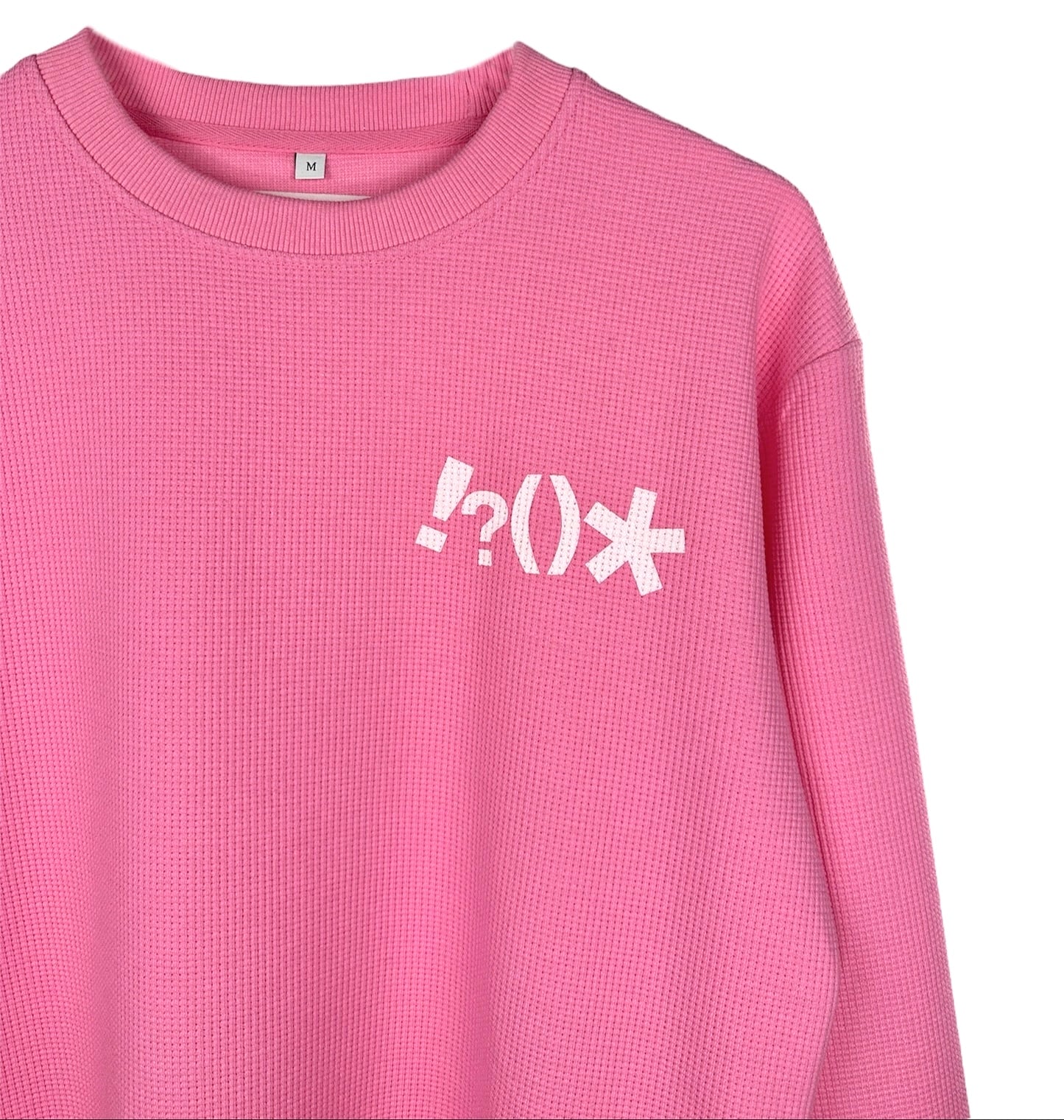Waffle sweater pink