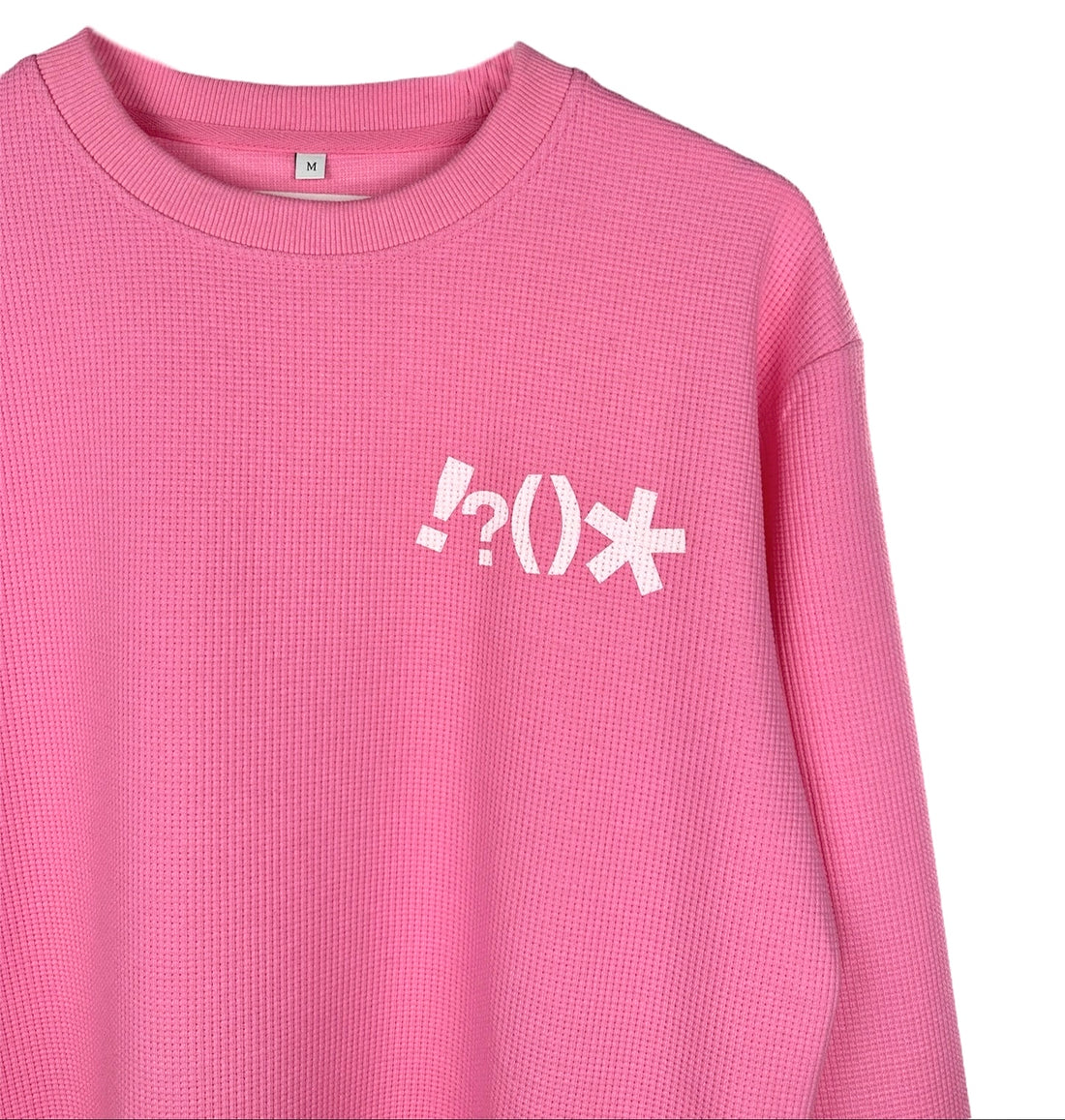 Waffle sweater pink