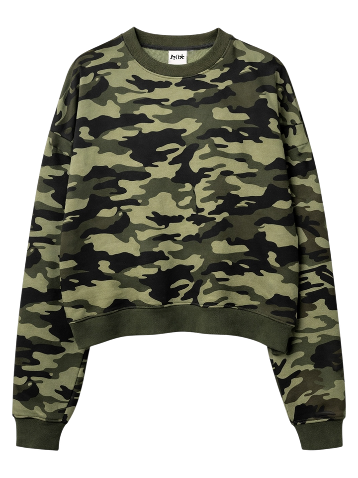 Camo Sweater grün