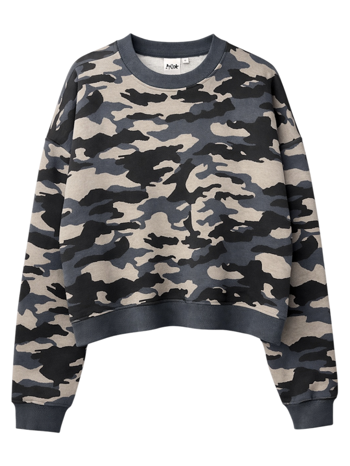 Camo Sweater blau