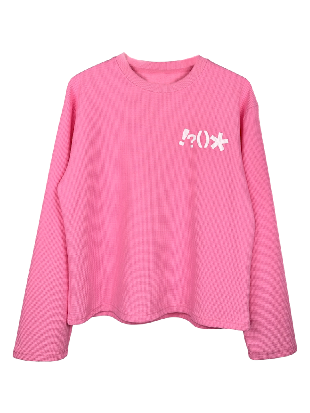 Waffle sweater pink
