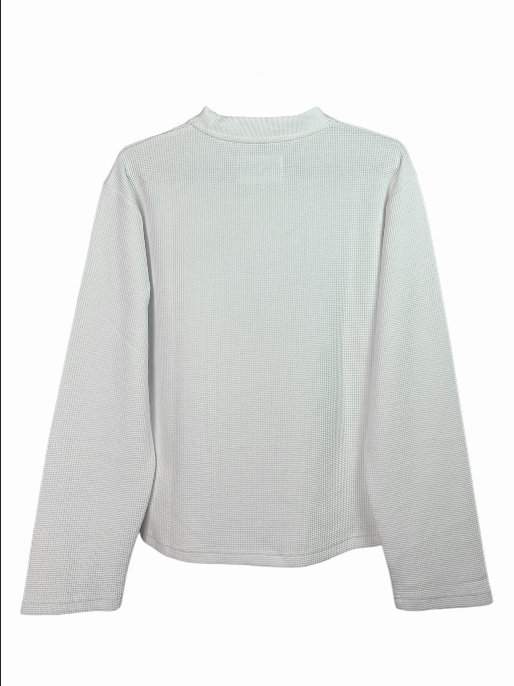 Waffle sweater white
