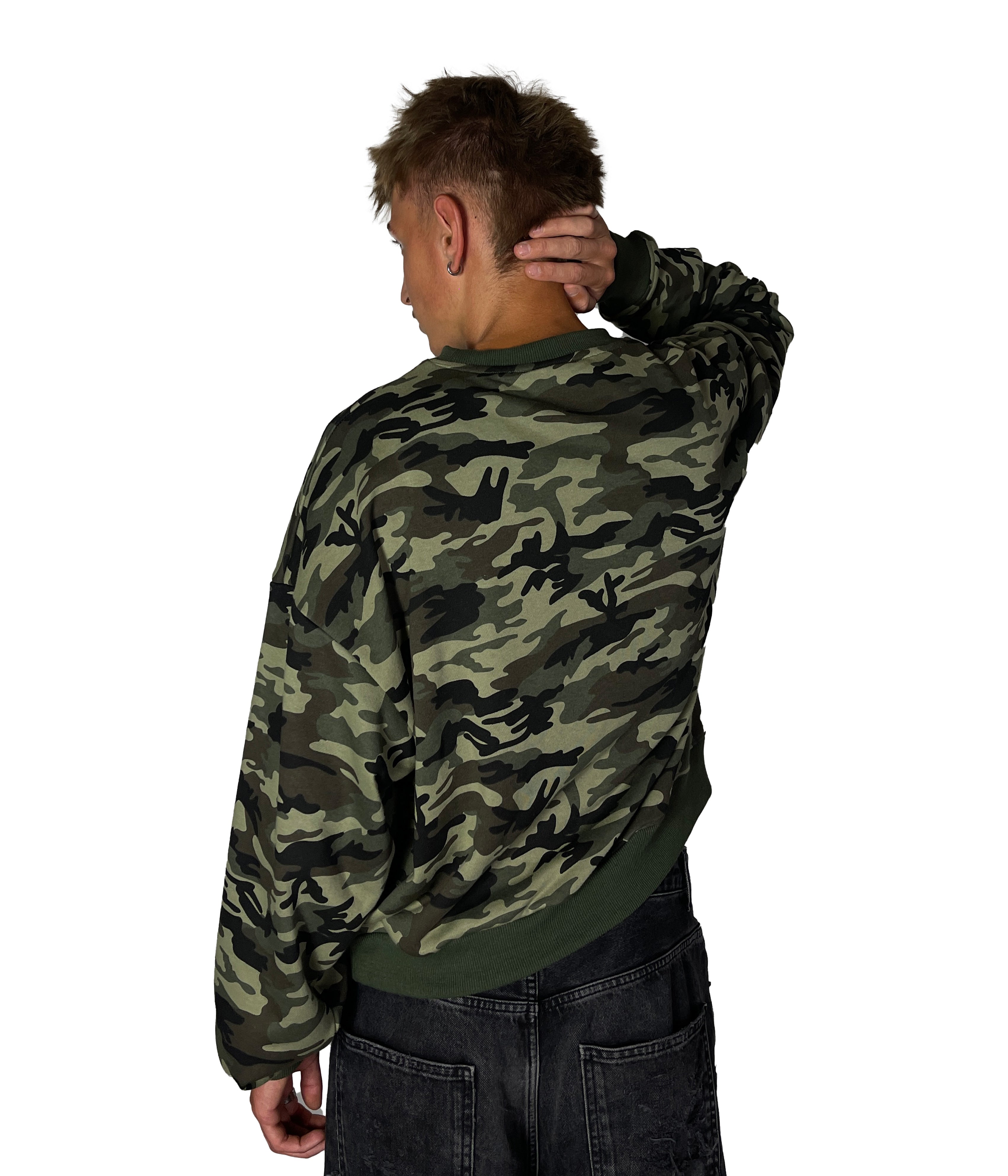 Camo Sweater grün