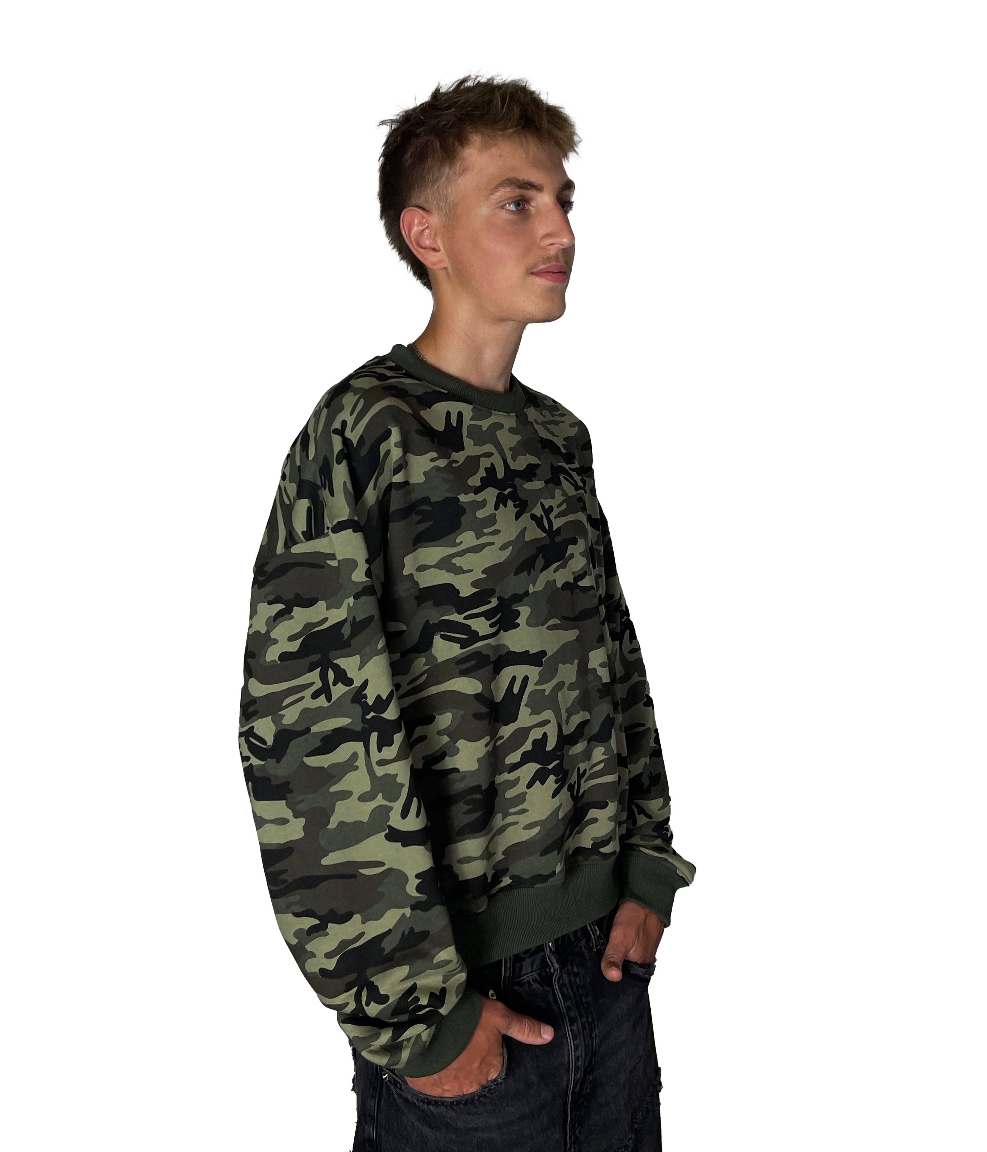 Camo Sweater grün