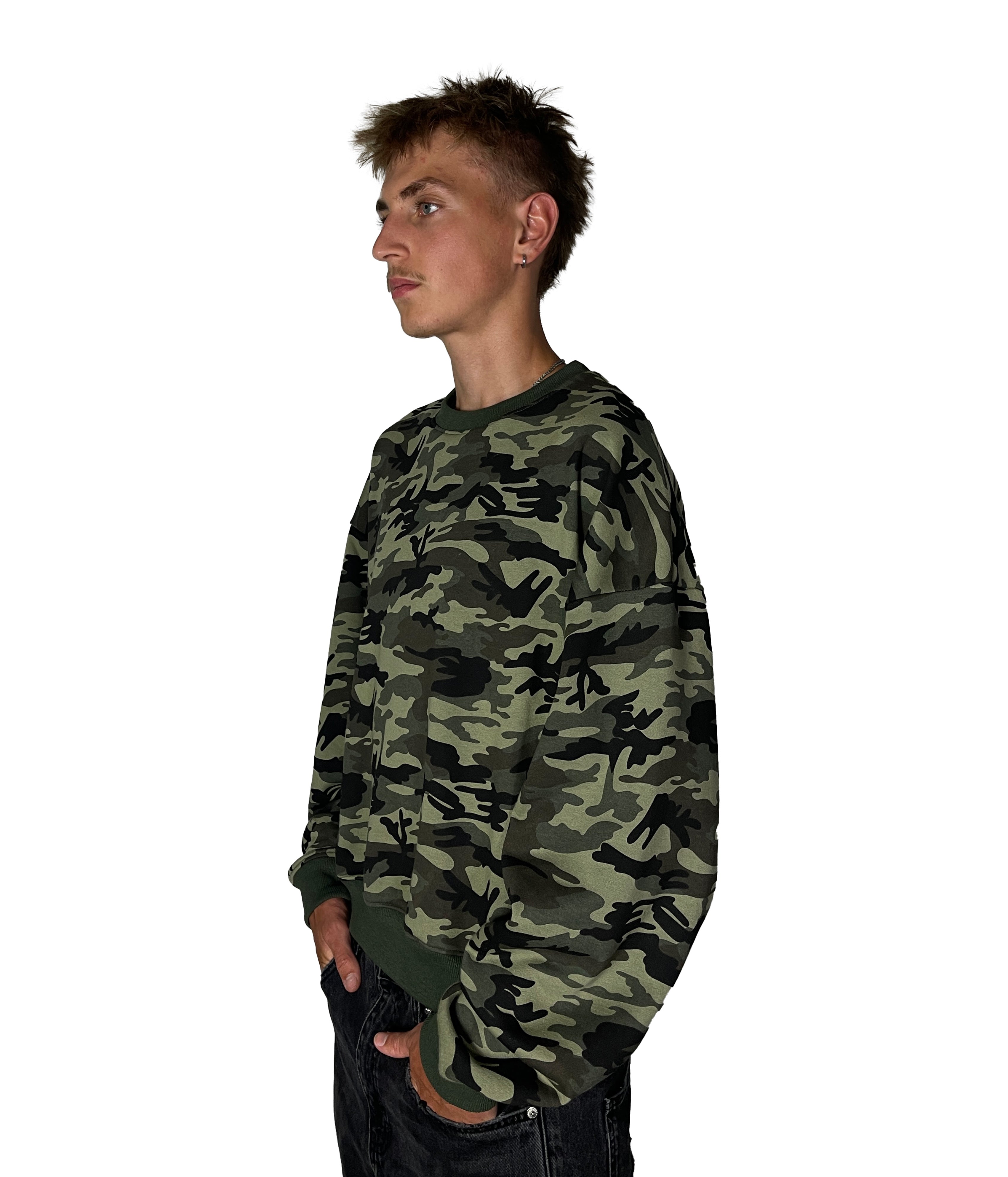 Camo Sweater grün