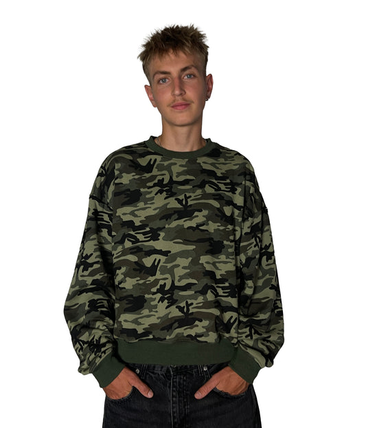 Camo Sweater grün